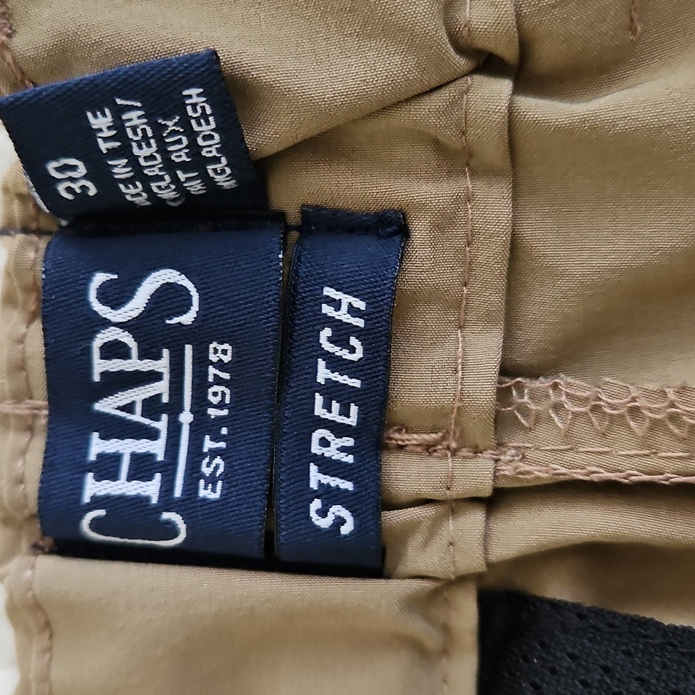 ☀️HP☀️Chaps Men's Performance Stretch Chino Shorts SZ 30 - Picture 8 of 14